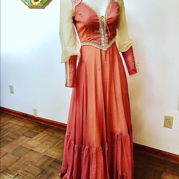 VINTAGE 70s GUNNE SAX BLACK LABEL ‘PRINCESS DREAM DRESS’ size 9 - Picture 7 of 9